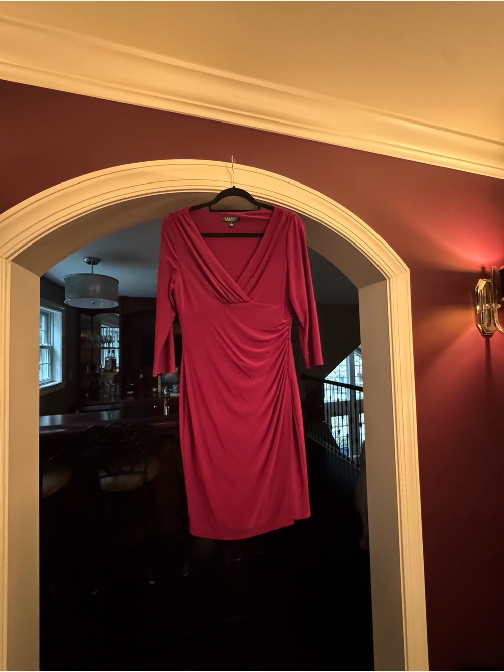 Lauren Ralph Lauren Fuchsia 3/4 Sleeve Dress